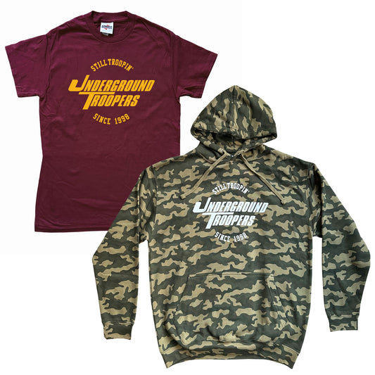 Sano Business – Underground Troopers (T-Shirt Burgundy + Felpa)