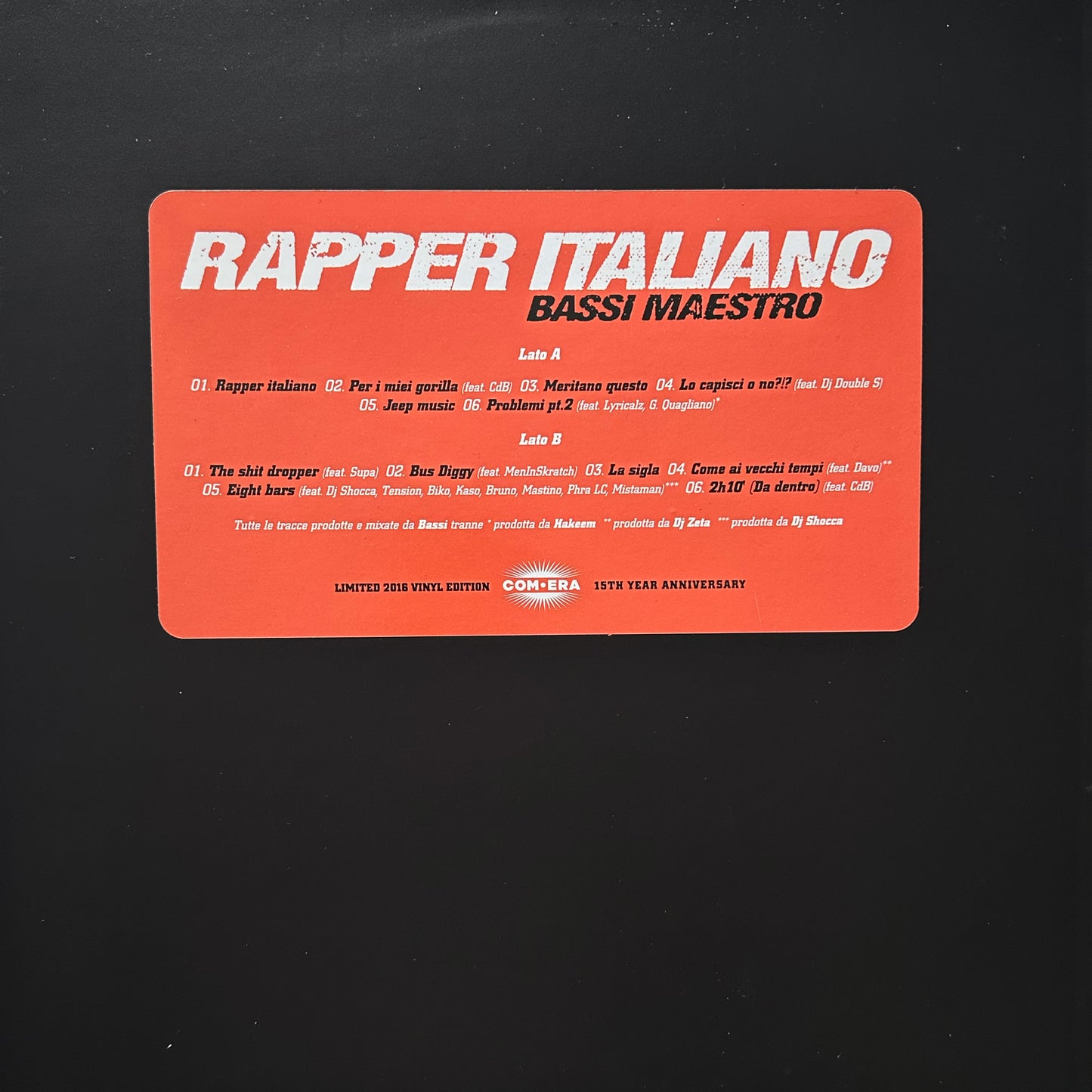 Bassi Maestro - Rapper Italiano (LP)